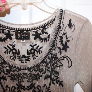 Sheer Embroidered Dress